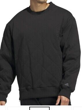 adidas Men's Quilted Crewneck Sweatshirt - Black